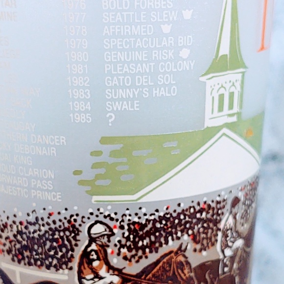 * 1985 KENTUCKY DERBY GLASS 111TH DERBY OFFICIAL HARRY M STEVENS 3/$20 BUNDLE - Picture 8 of 10